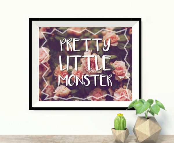 pretty little monsters Print or Canvas, Pretty Little Monster – Children Inspire Design