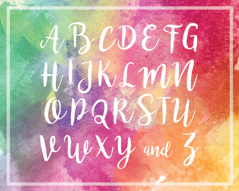 Alphabet Rainbow, Canvas or Print, Educational Art, ABC
