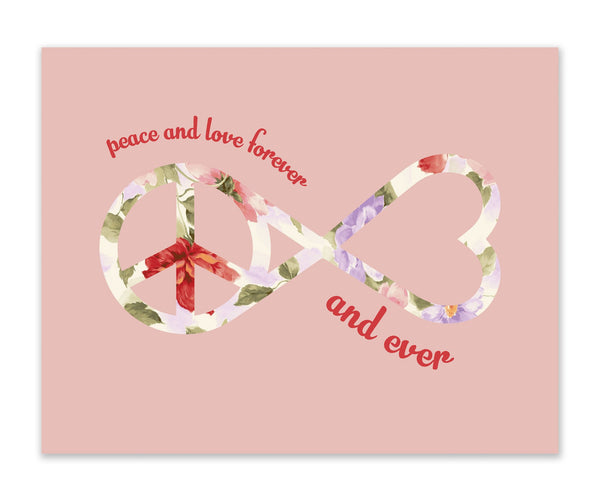 Print or Canvas, Peace And Love Forever
