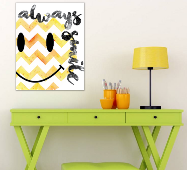 Always Smile Print Available in Different Sizes