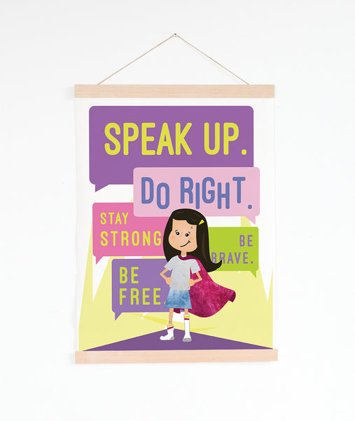 Canvas or Print, Speak Up Do Right, Supergirl