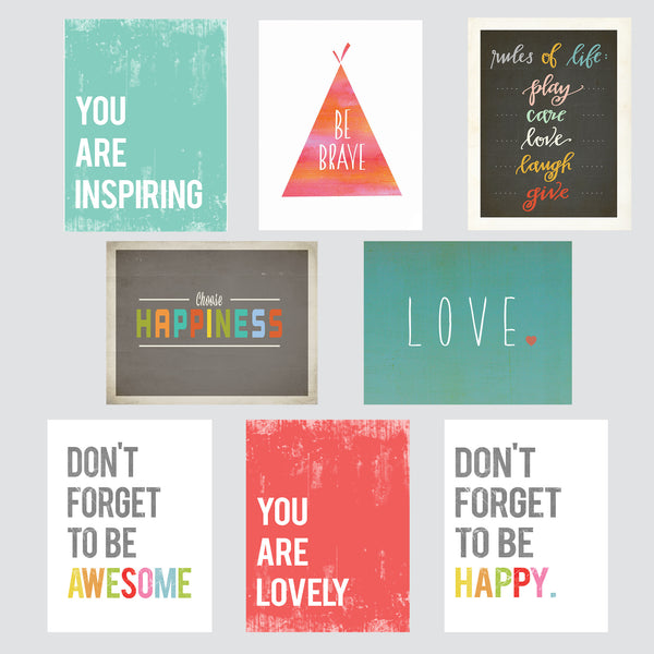 The Rules of Life Mini Collection - Set of Eight 5 x 7 Wall Cards