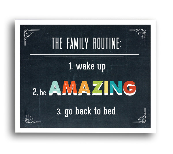 Family Routine Wall Art Digital Download Print