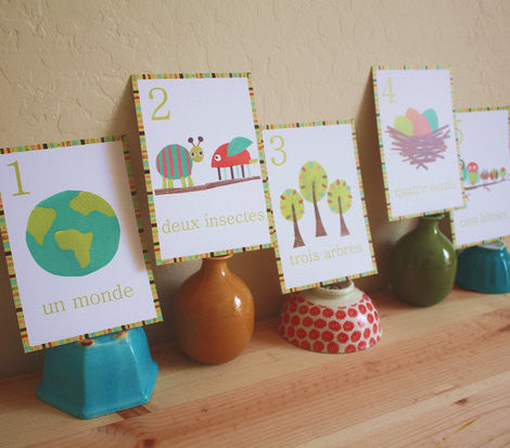 Multi Language Number Wall Cards French