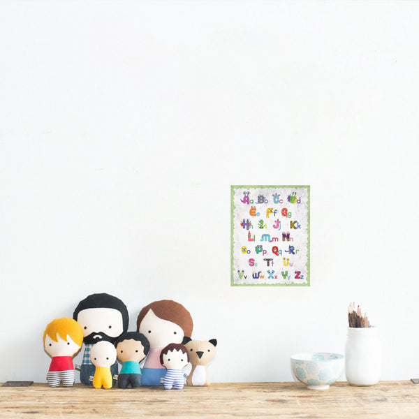 Canvas or Print, Monster Alphabet