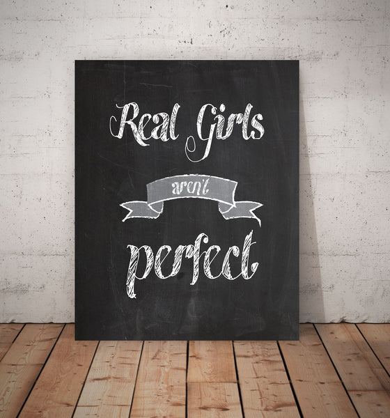 Real Girls Aren't Perfect, Canvas or Print