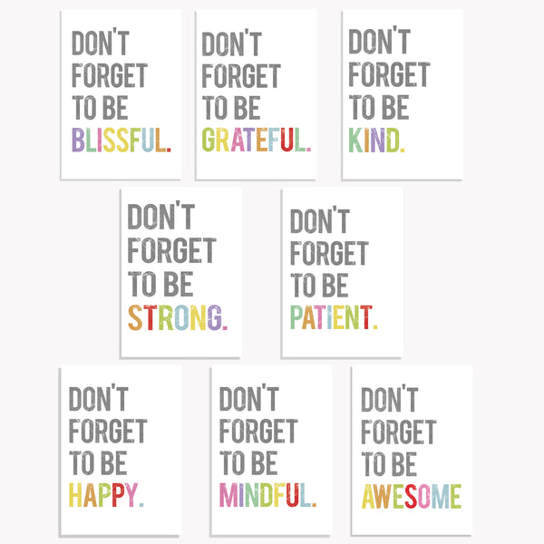 Don't Forget to be Wall Art Print Collection