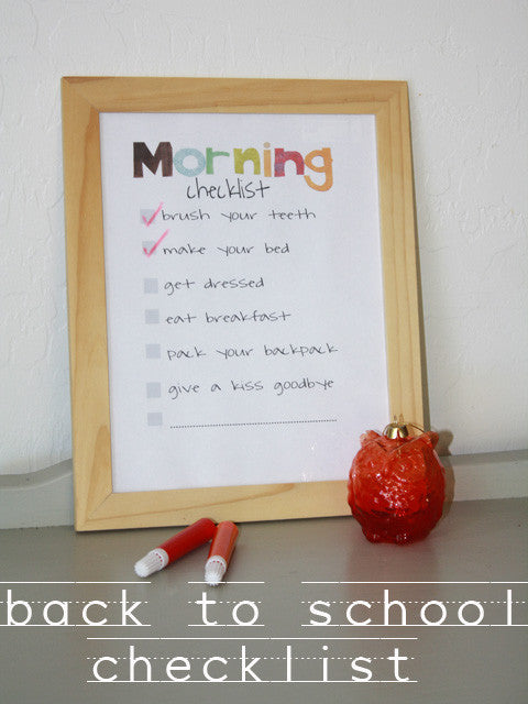 Free Download- Back-to-School Morning Check List! – Children Inspire Design