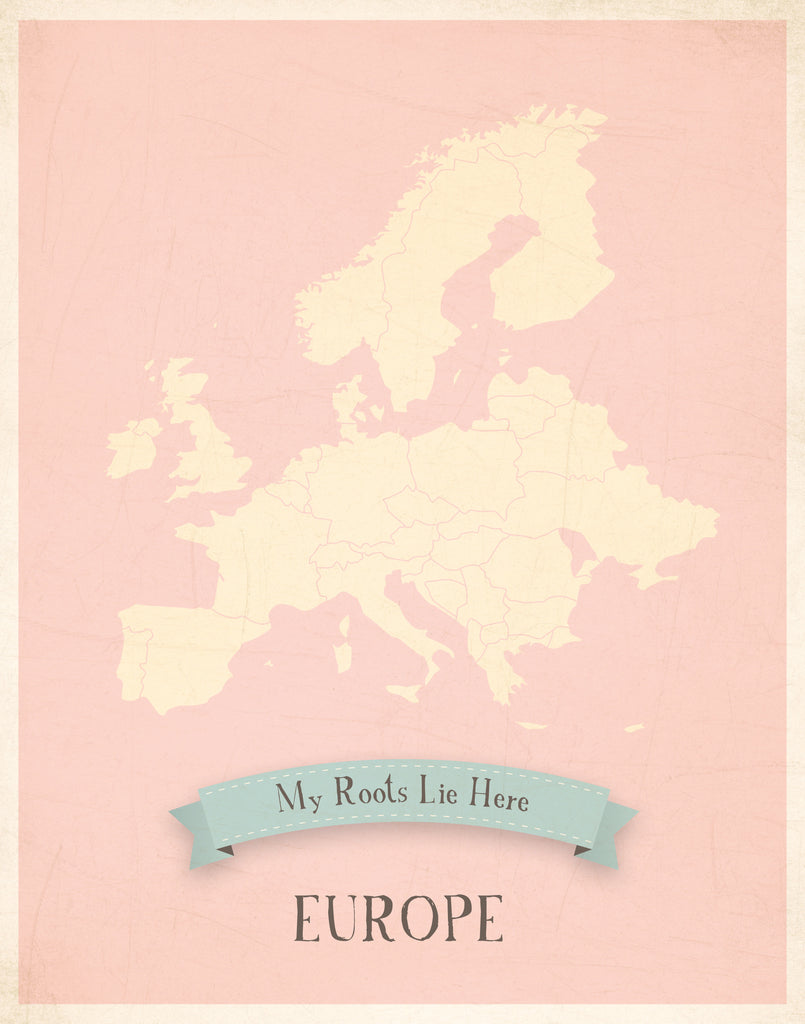 My Roots Personalized Continents Maps, Print, Educational, Playroom De ...