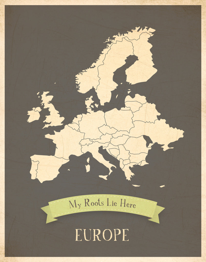 My Roots Personalized Continents Maps, Print, Educational, Playroom De ...