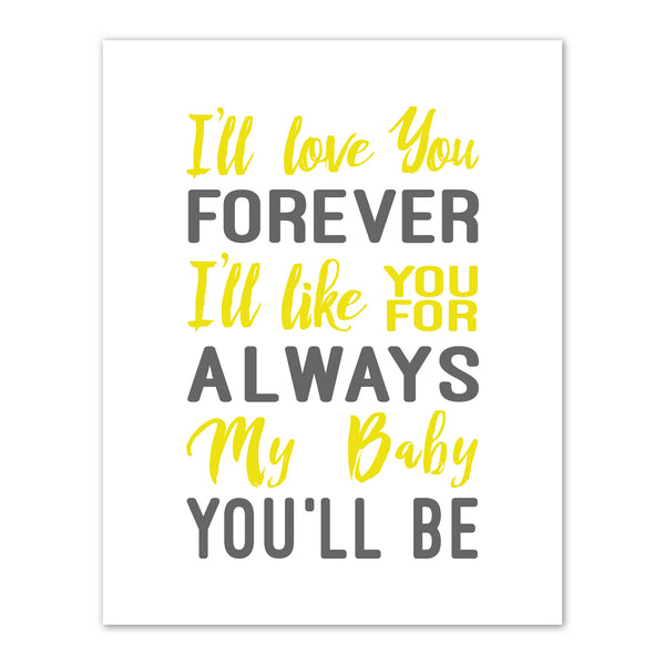 Print or Canvas, I'll Love You Forever
