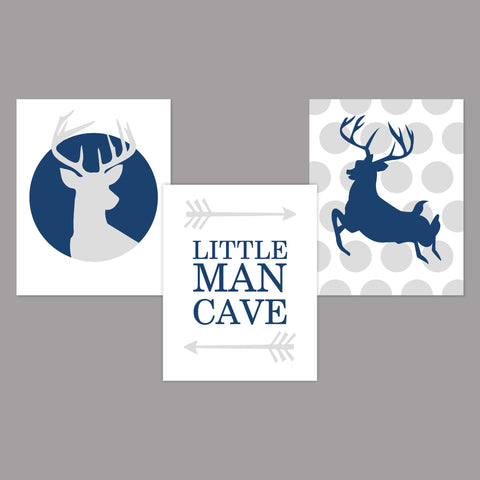 Canvas or Print, Little Man Cave - Deer Antlers