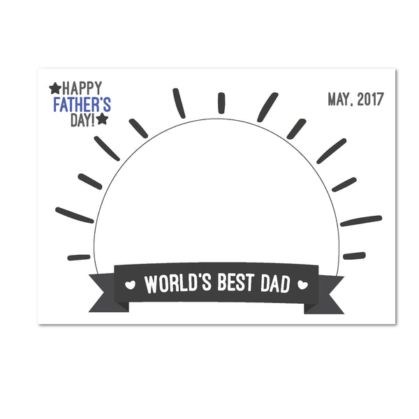 World's Best Dad!, Happy Father's Day, Father's day gift, Horizontal drawing