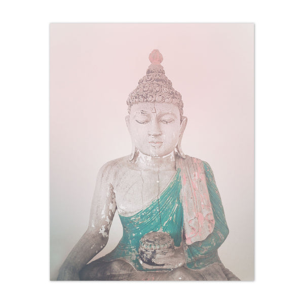 Pink Buddha Wall Art Print, Yoga Decor, Buddhist, Meditation, Zen Decor, Bedroom Living Room