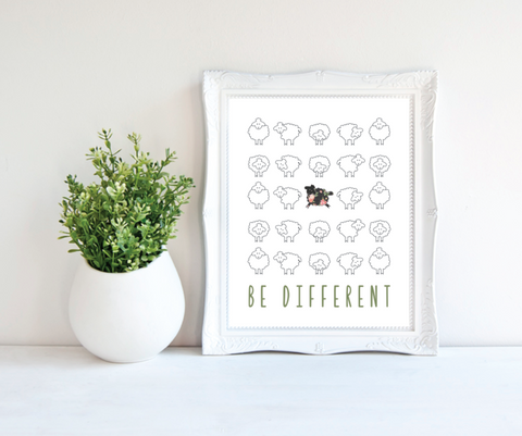 Print or Canvas, Be Different Sheep