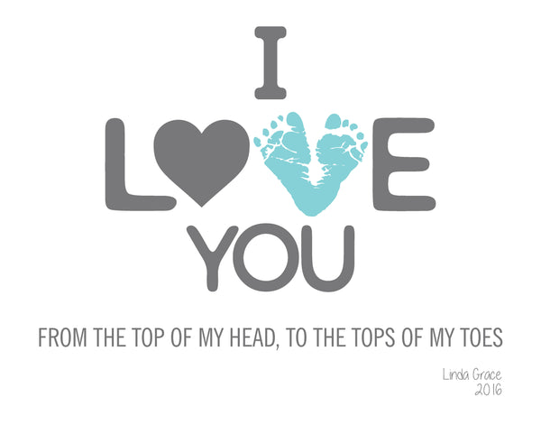 Canvas or Print, From the Bottom of My Heart, Daddy's Heart - Custom, Add your child's name and dad's favorite color!