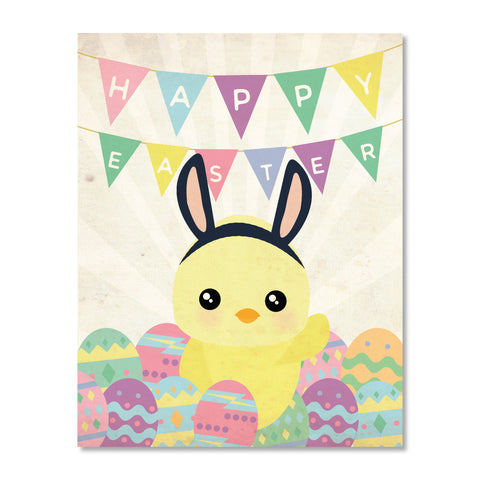 Print or Canvas, Happy Easter Chick