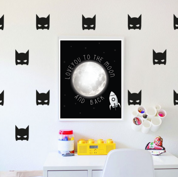 Canvas or Print, Love You To The Moon and Back - Rocket