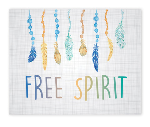Print or Canvas, Free Spirit Beads + Feathers, One 11x14