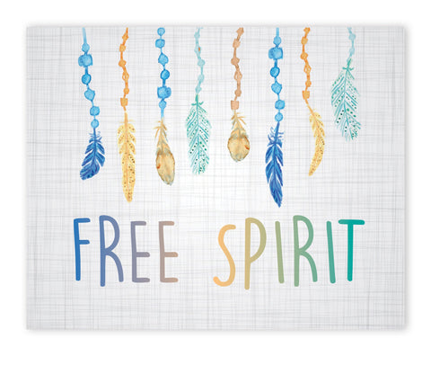 Print or Canvas, Free Spirit Beads + Feathers, One 11x14
