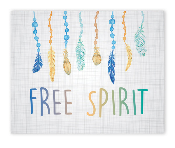 Print or Canvas, Free Spirit Beads + Feathers, One 11x14