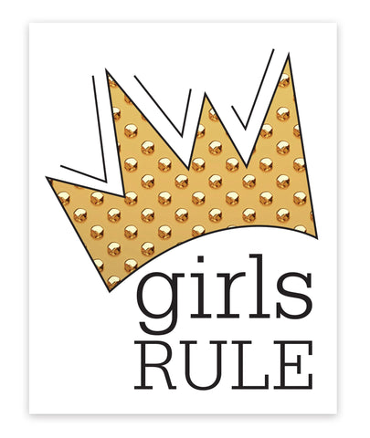 Print or Canvas, Girls Rule - Crown