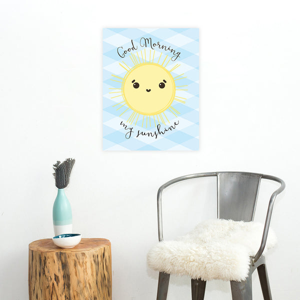 Print or Canvas, Good Morning My Sunshine Blue