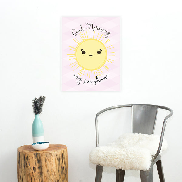 Print or Canvas, Good Morning My Sunshine Pink