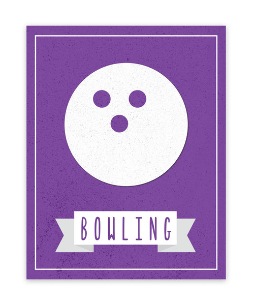 Print or Canvas, Sport Balls: Bowling, Pick Your Own Color!