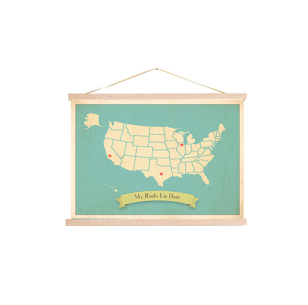 My Roots Personalized USA Wall Map for Children – Children Inspire Design