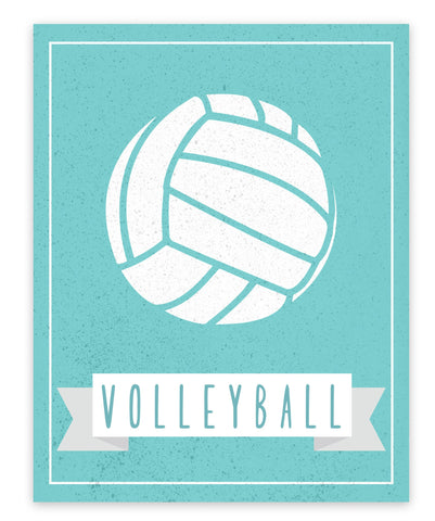 Canvas or Print, Sport Balls: Volleyballs, Pick Your Own Color!