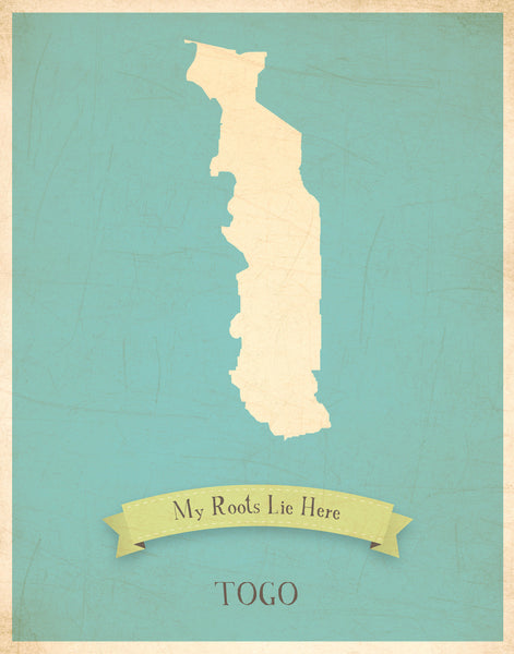 My Roots Personalized Country Maps Canvas, Educational, Playroom Decor