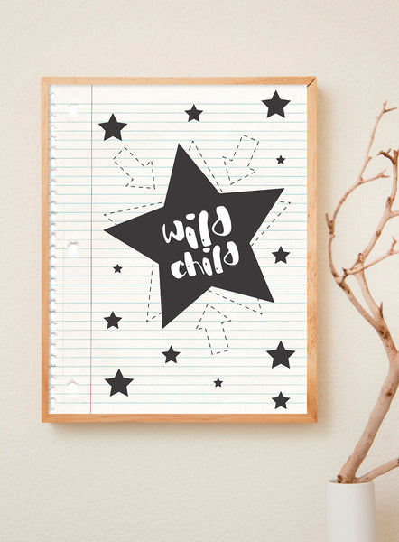 Print or Canvas, Wild Child Notepad