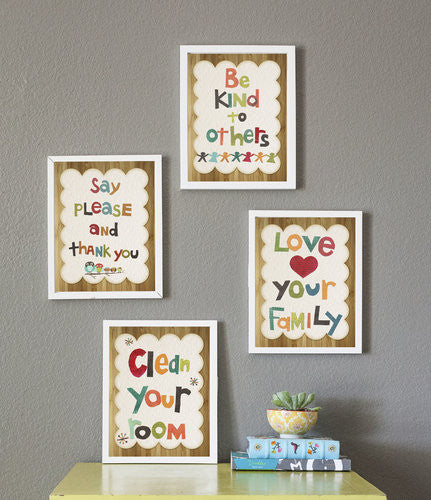 Good Manners Set Good Manners Collection - Set of Four 8 x 10 Prints – Children Inspire ...