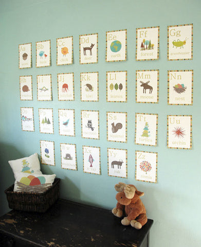 Nature Alphabet Wall Cards -  Set of 26 Wall Cards