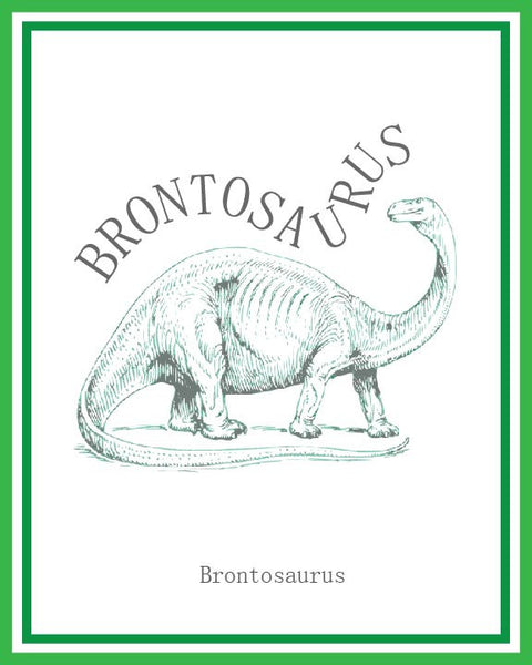 Canvas or Print, Classic Dinosaur Collection, Set of 4