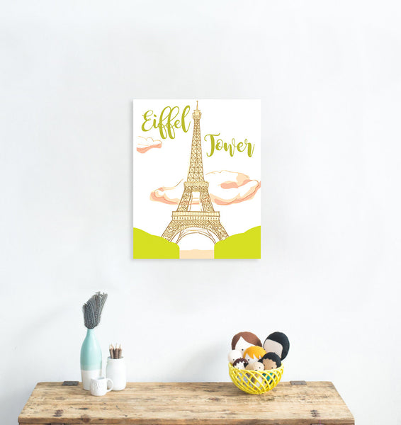 Canvas or Print, Eiffel Tower in Pink