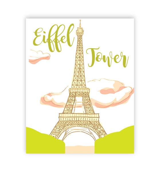 Canvas or Print, Eiffel Tower in Pink