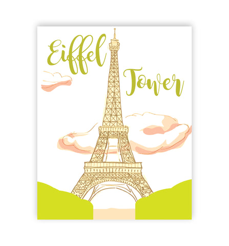 Canvas or Print, Eiffel Tower in Pink