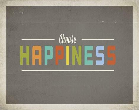 Kid's Wall Art "Choose Happiness" 14x11 Print for Boys, Girls, Teen's, Baby's Room