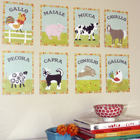 Italian Farm Animal Cards