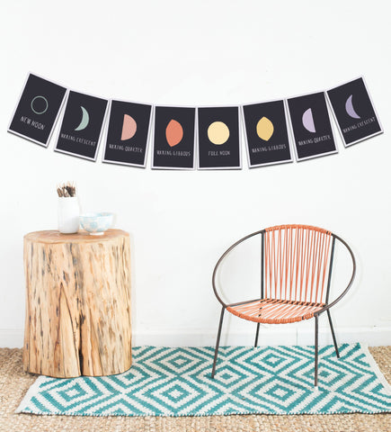 Moon Phases Wall Art Print Collection