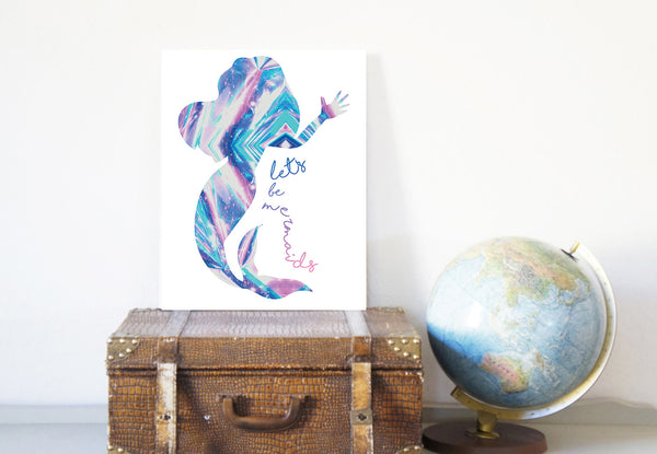 Print or Canvas, Let's Be Mermaids - Mermaid Silhouette