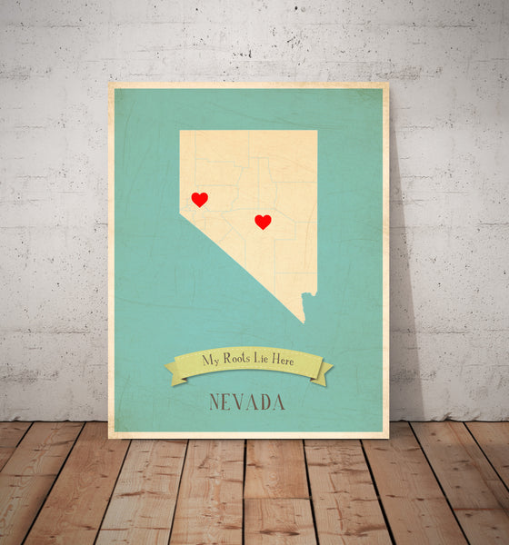 My Roots Personalized State Maps Prints, Educational, Playroom Decor