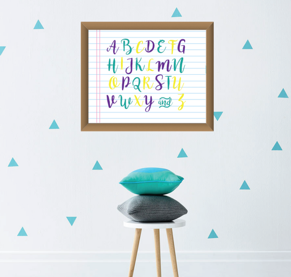 Canvas or Print, Alphabet Note Pad, ABC, Educational Art – Children ...