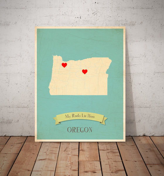 My Roots Personalized State Maps Prints, Educational, Playroom Decor