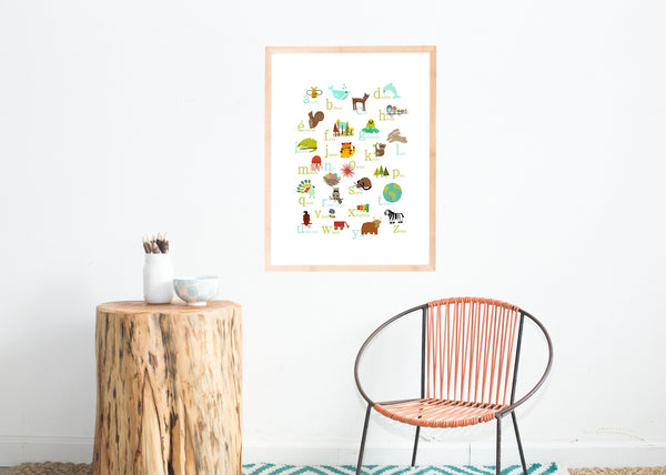 Multi Language Alphabet French Print