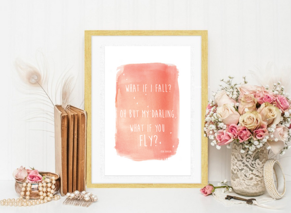 What If You Fly in Pink Wall Art Print