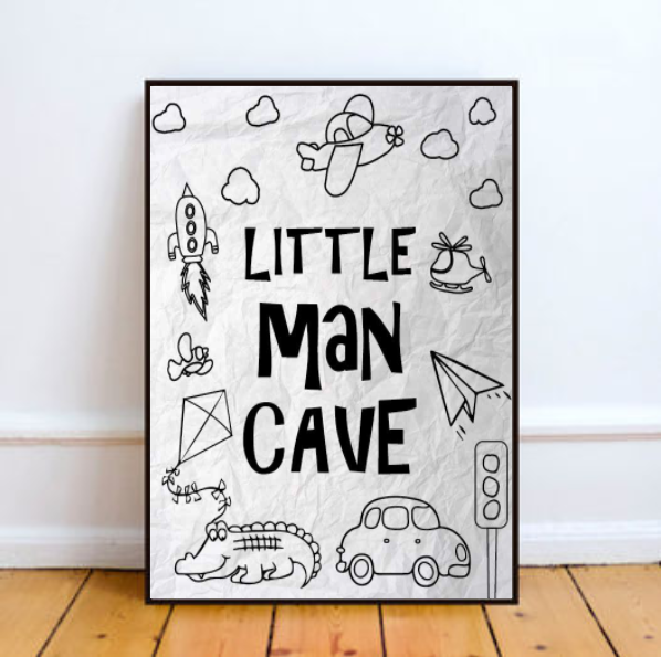 Canvas or Print, Little Man Cave