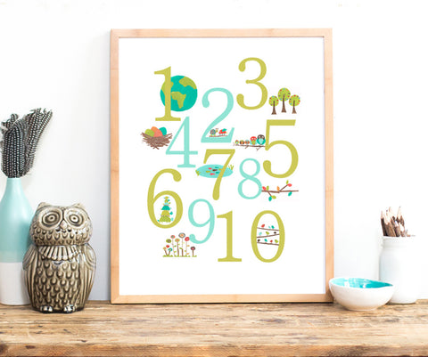 Nature Number Digital Download Printable